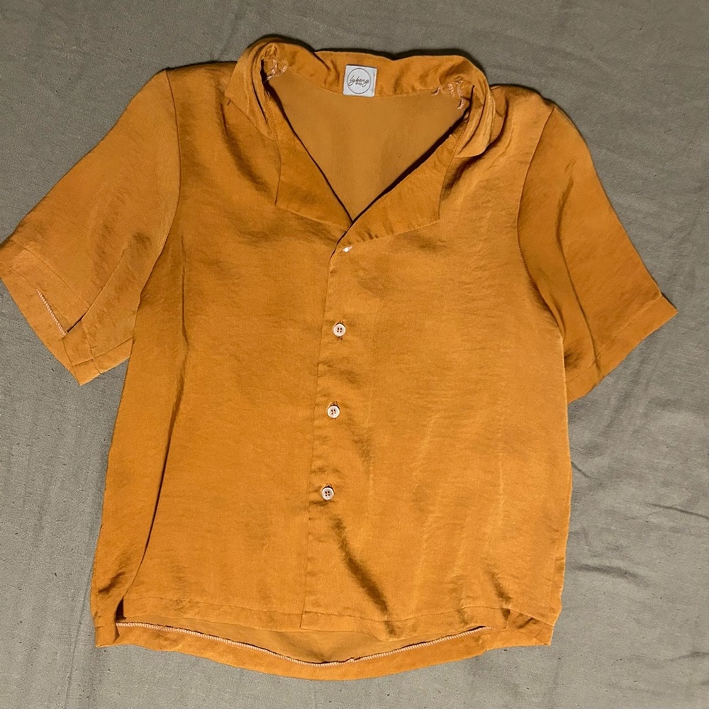 Golden Yellow Silk-Like Top